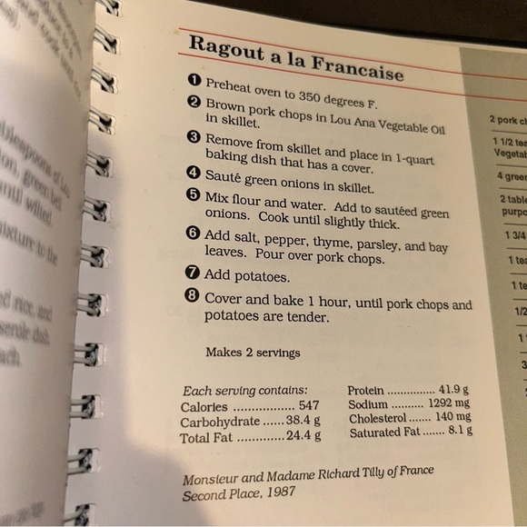 VTG Louisiana Festivals Cookbook Lou Ana Gardens Jambalaya Creole Crawfish - Picture 5 of 6